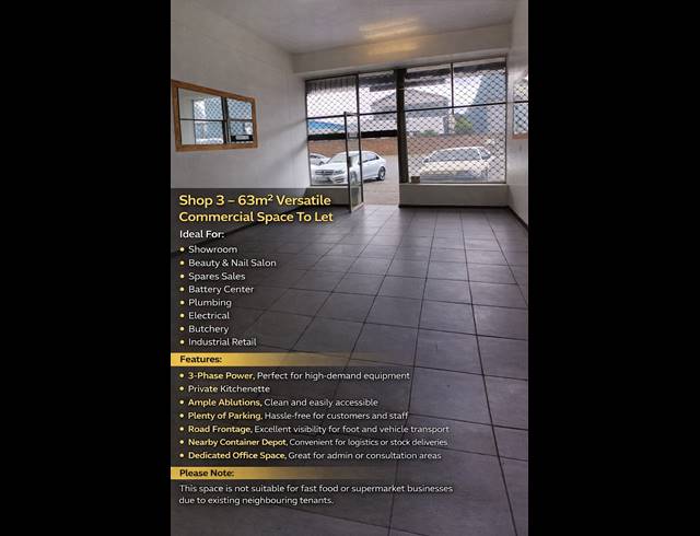 Industrial property to rent in HERIOTDALE